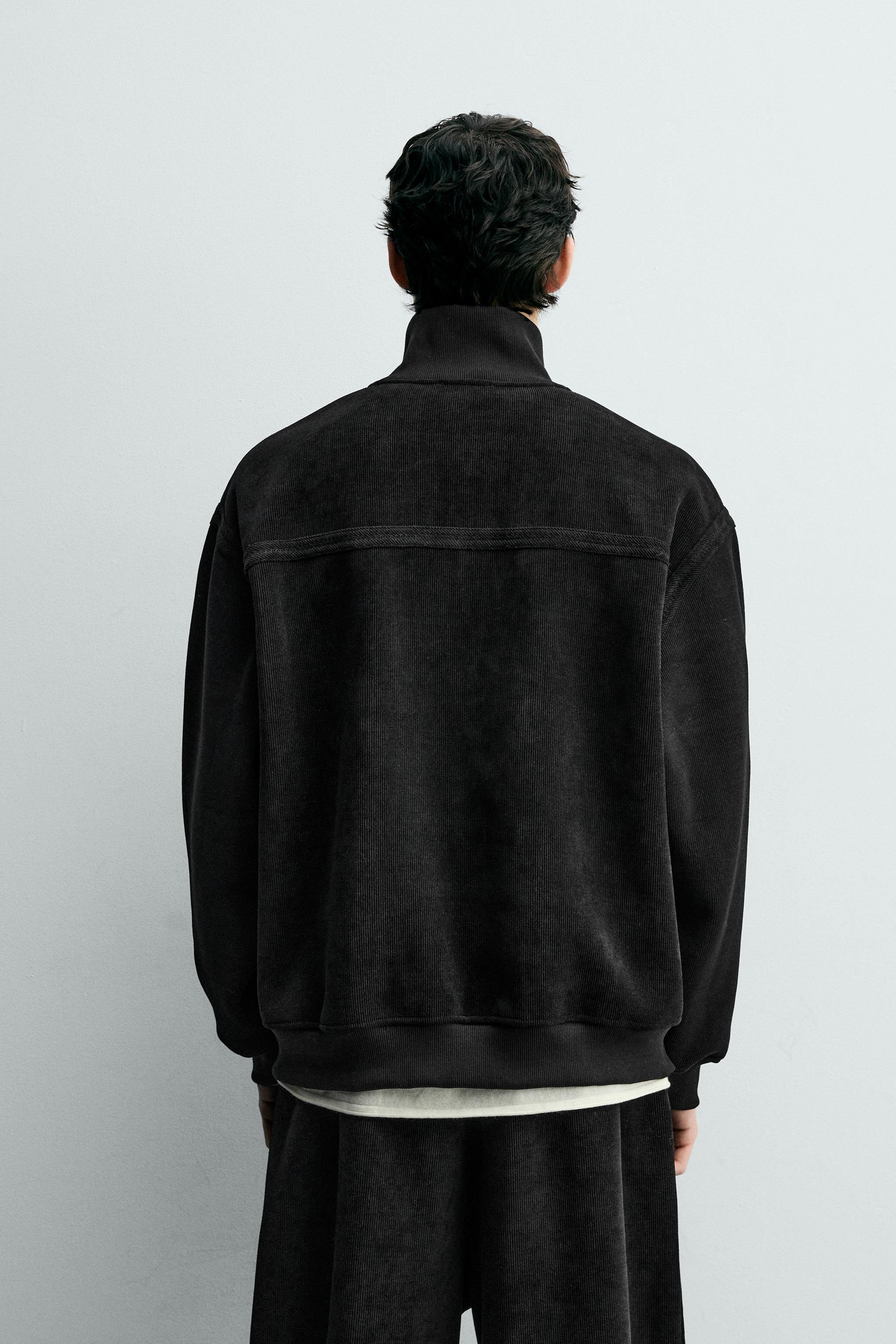 CORDUROY QUARTER-ZIP SWEATSHIRT